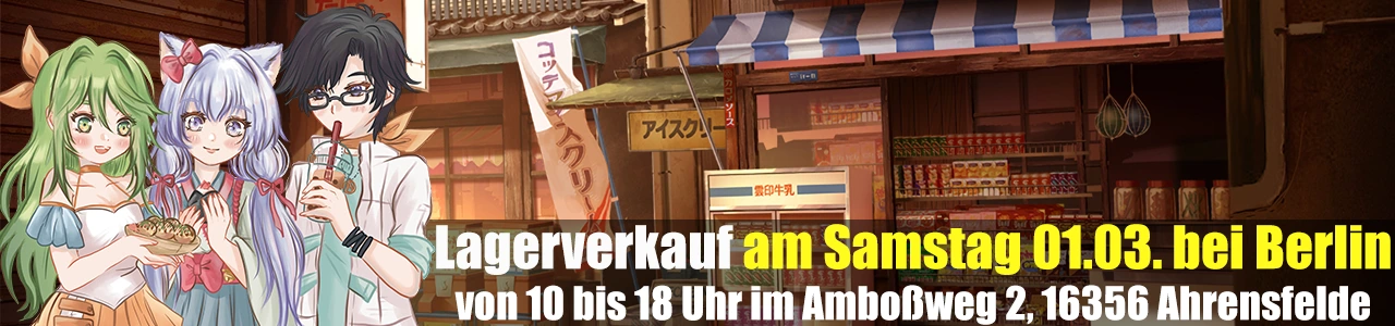 Lagerverkauf von AnimeFanShop.de am 01.03. von 10 bis 18 Uhr im Amboßweg 2 in Ahrensfelde bei Berlin.