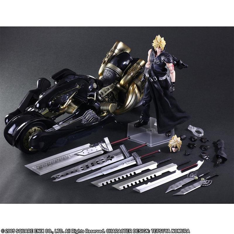 Preview: Cloud Strife und Fenrir - Advent Children Play Arts Kai