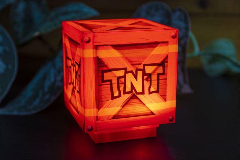 Preview: Crash Bandicoot 3D Lampe mit Soundfunktion TNT 10 cm