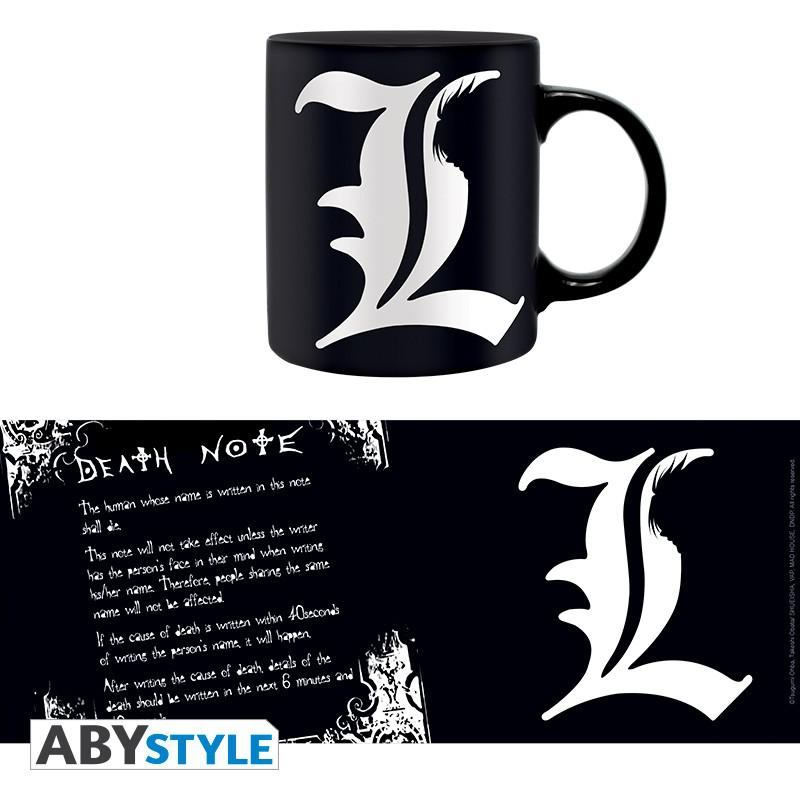 Preview: Death Note - 320 ml Tasse - L & Death Note Regeln (Englisch) - AbyStyle