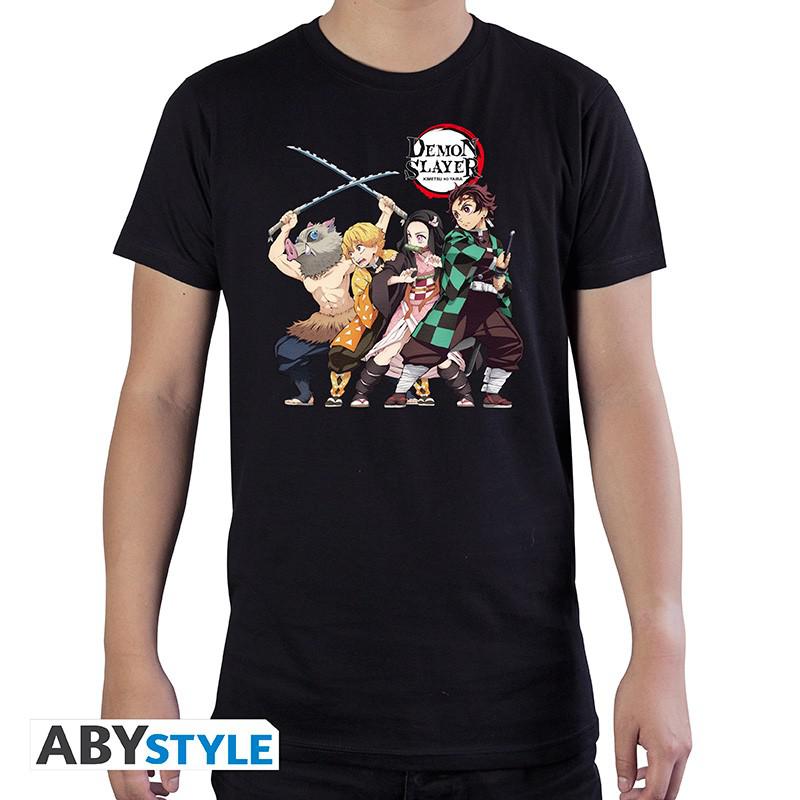 Preview: Demon Slayer - T-Shirt - Gruppen Motiv - Größe L - AbyStyle