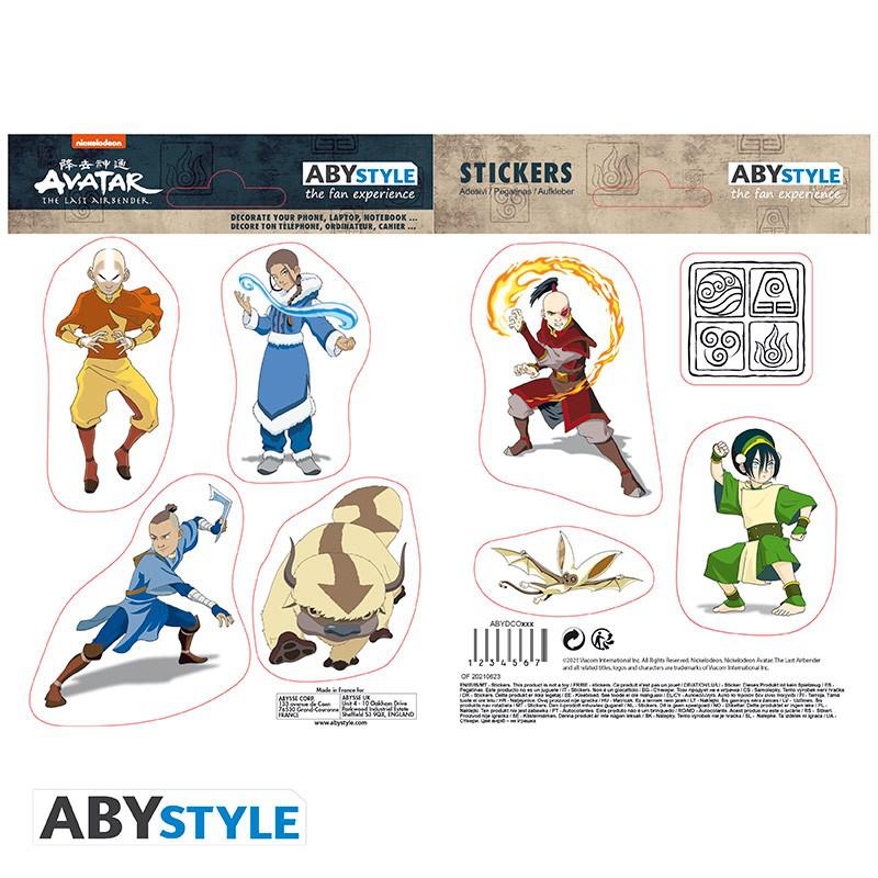 Preview: Avatar Sticker - 16 x 11 cm/ 2 Blätter - "Gruppe" - AbyStyle