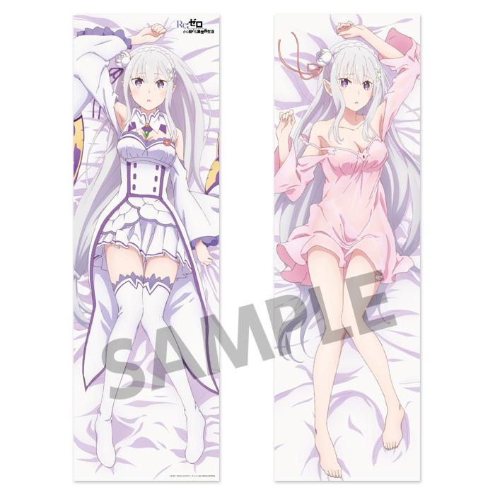 Preview: Emilia - Re:Zero Starting life in Another World -  Dakimakura Pillow Case - 160 x 50cm