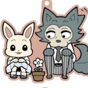 Preview: Haru & Legoshi - Beastars - Buddy Collection - Gummi Anhänger - Megahouse