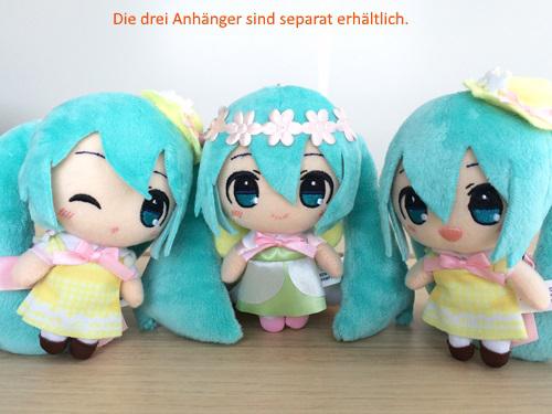 Preview: Hatsune Miku Spring Time (B) - Hut und offene Augen - Taito Plüsch-Anhänger