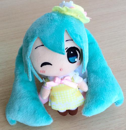 Preview: Hatsune Miku Spring Time (C) - Hut und Zwinkernd - Taito Plüsch-Anhänger