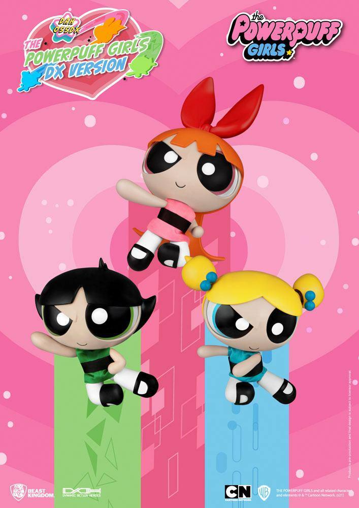 Preview: Blossom, Bubbles & Buttercup - Deluxe - Powerpuff Girls Dynamic 8ction Heroes - Beast Kingdom Toys