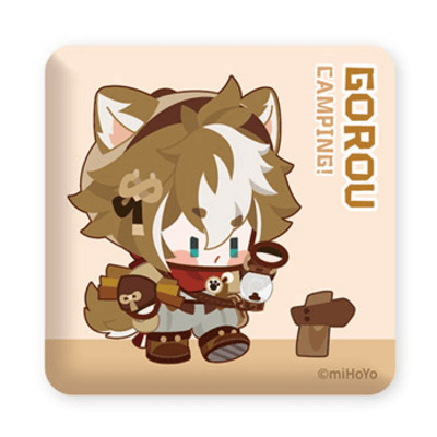 Preview: Gorou - Genshin Impact Relaxing Camp Series - Button - miHoYo