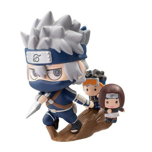 Preview: Kakashi mit Obito und Rin- Naruto Shippuden Petit Chara Land Kakashi Special Set 