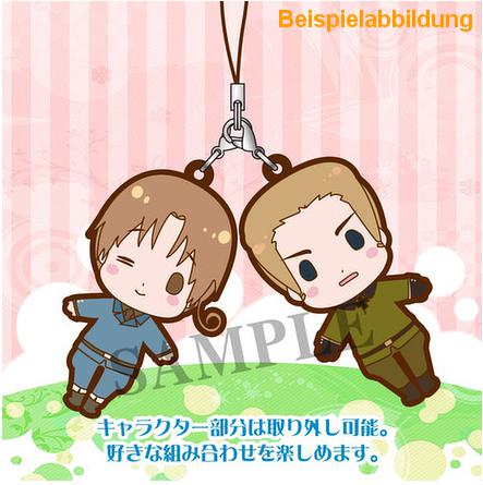 Preview: Komplettset mit 8 Anhängern - Hetalia Rubber Strap Collection Vol.1 Renewal Version