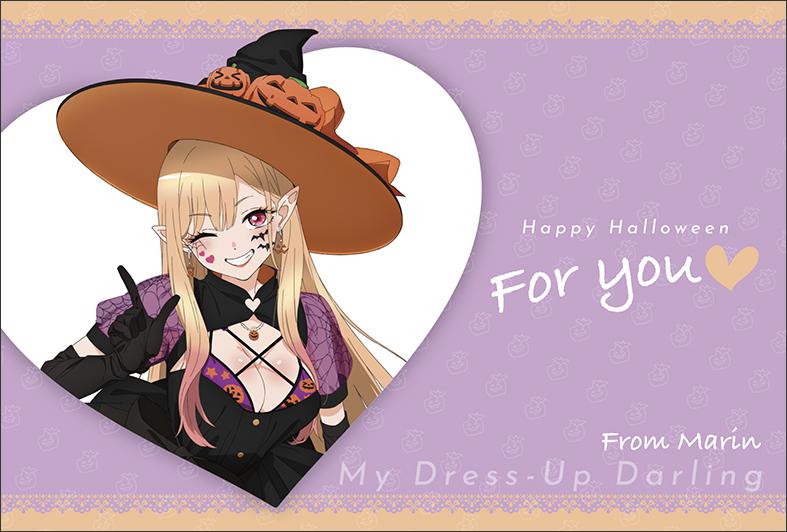 Preview: Marin Kitagawa - My Dress-Up Darling / More Than a Doll - Greeting Set Marin & Halloween (Acrylfigur, großes Handtuch & Postkarte) - Movic