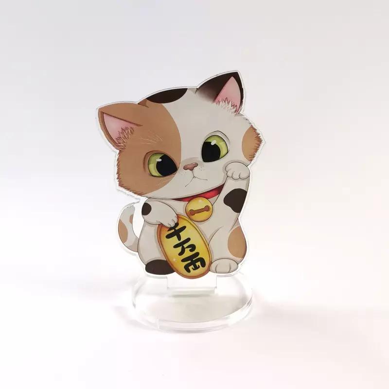 Preview: kawaii Maneki Neko dreifarbig - Glückskatze - Acrylaufsteller - Hideko Merchandise