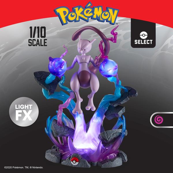 Preview: Mewtu - Pokémon Deluxe Statue mit Leuchtfunktion - Jazwares