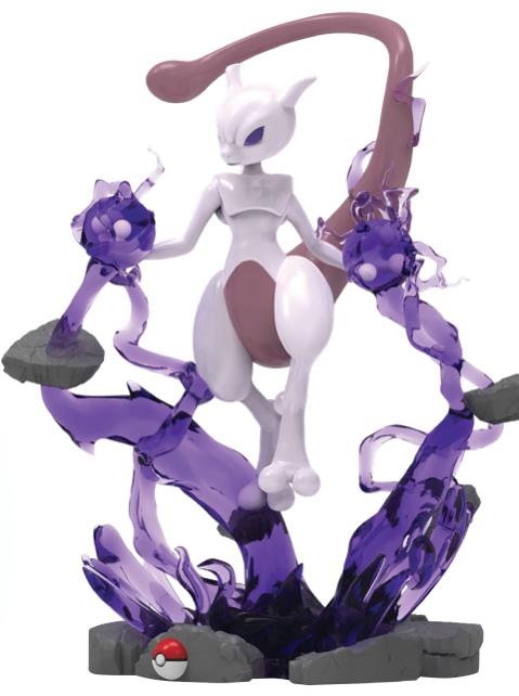 Preview: Mewtu - Pokémon Deluxe Statue mit Leuchtfunktion - Jazwares