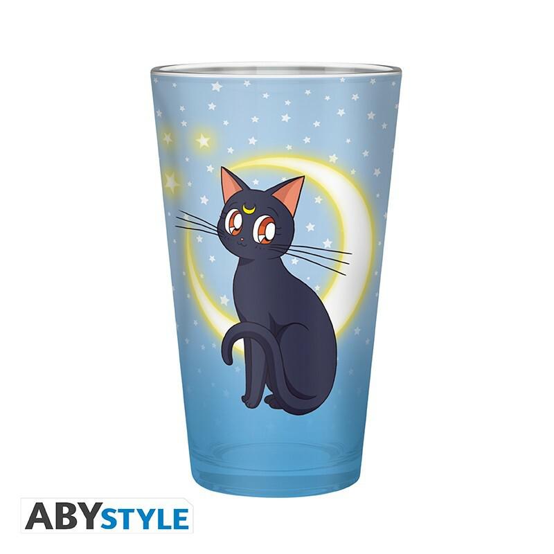 Preview: Sailor Moon - Großes 400 ml Glas - Luna und Artemis - AbyStyle