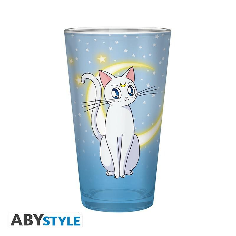 Preview: Sailor Moon - Großes 400 ml Glas - Luna und Artemis - AbyStyle