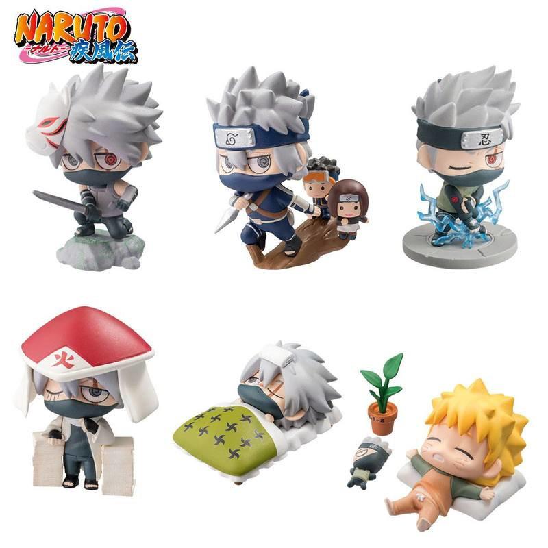 Preview: Naruto Shippuden Petit Chara Land Sammelfiguren 6er-Pack Kakashi Special Set 5 cm