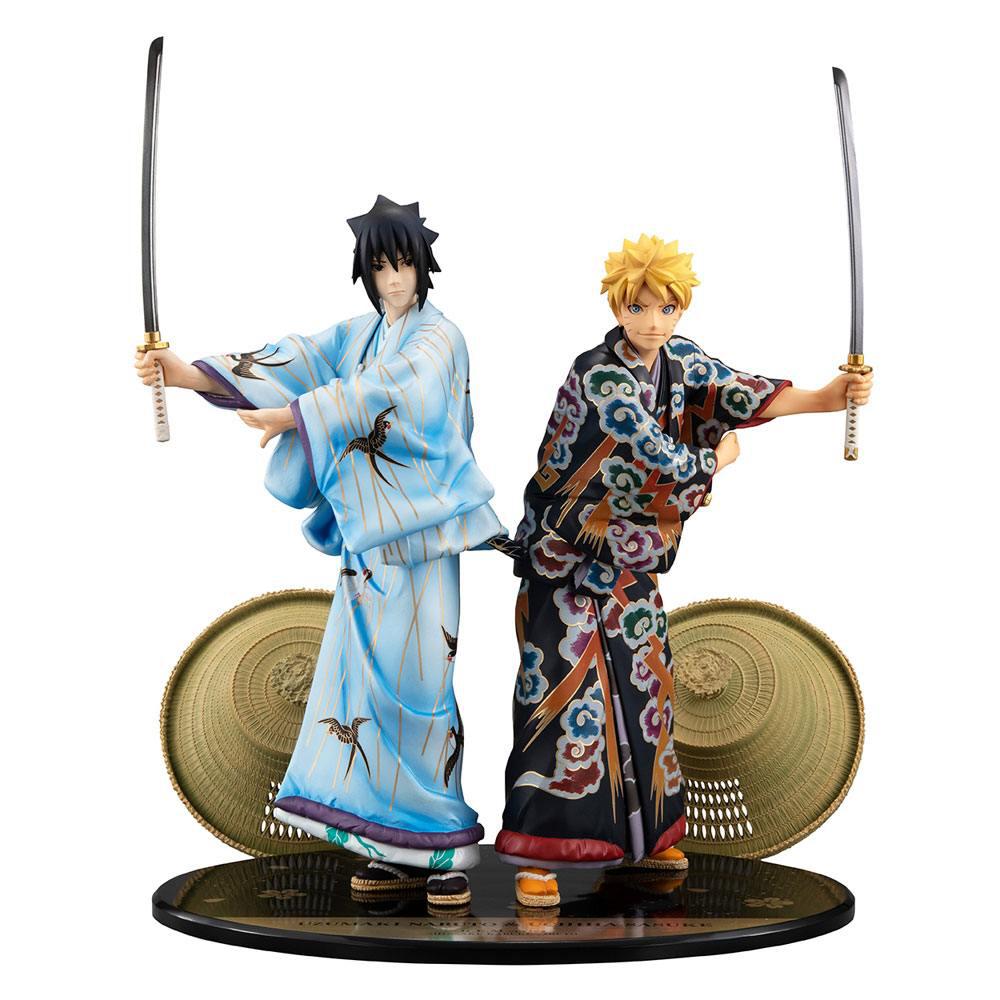 Preview: Naruto Uzumaki und Sasuke Uchiha - Kabuki Edition Doppelset - Megahouse G.E.M.