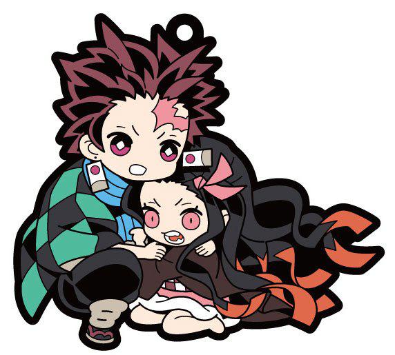 Preview: Nezuko Kamado und Tanjiro Kamado Ver. B - Kimetsu no Yaiba - Buddy Collection Gummi-Anhänger - Neuauflage