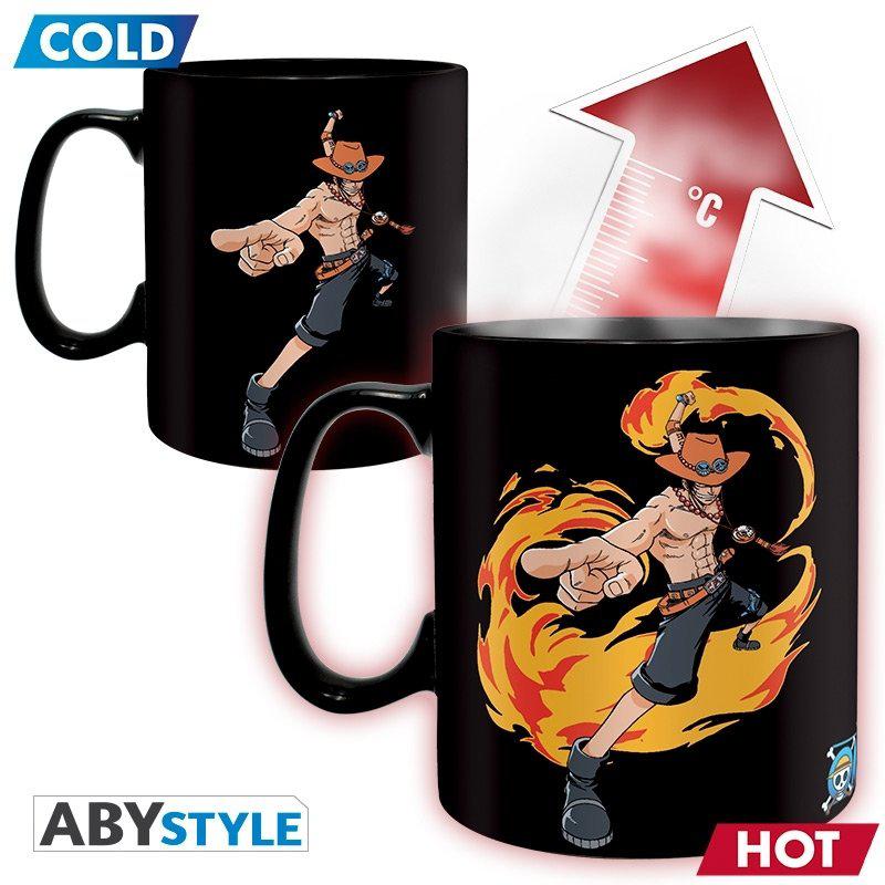 Preview: One Piece Tasse - Thermotasse - Zaubertasse - Farbwechseltasse - Ruffy und Ace