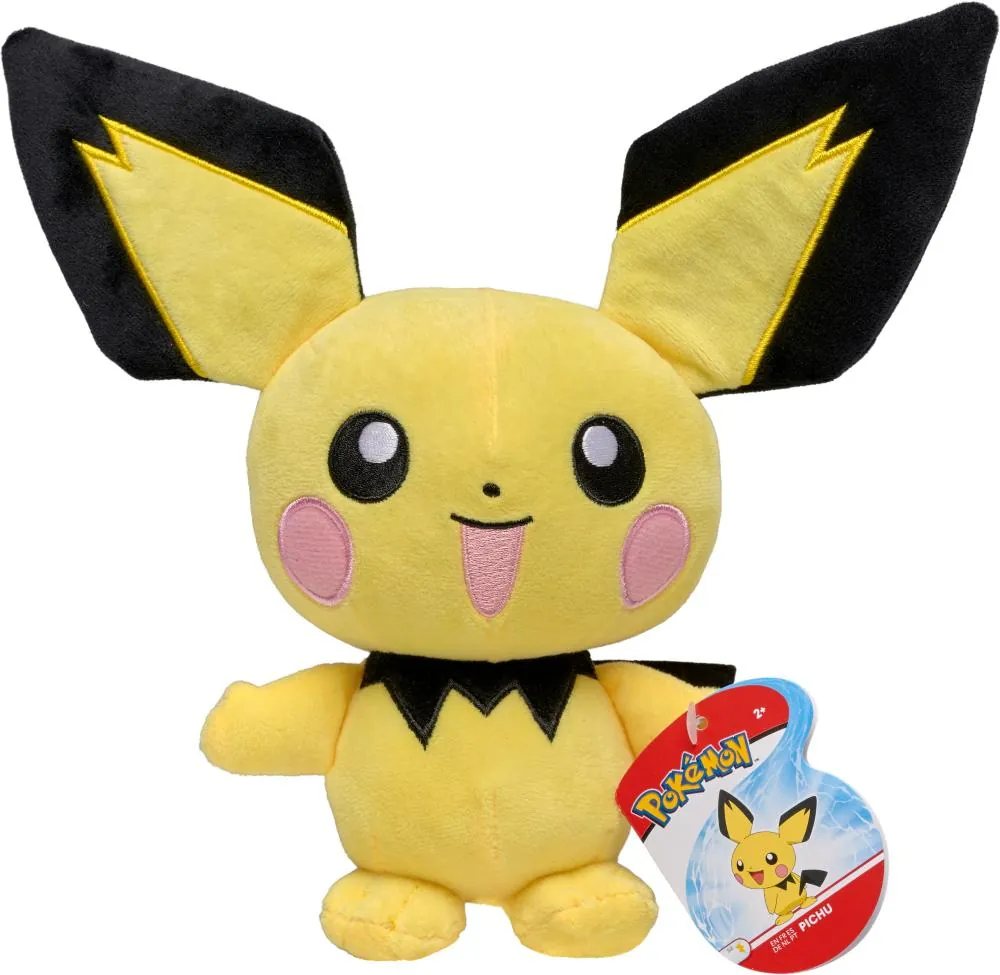 Preview: Pichu - Pokémon Plüschtier Wave 7 - Wicked Cool Toys (20 cm)