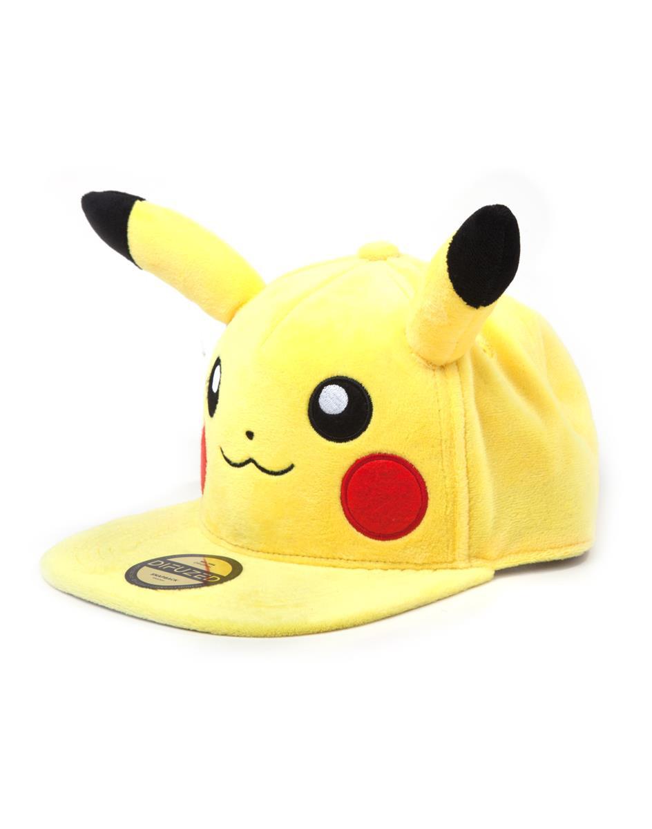 AnimeFanShop.de - Pikachu - Pokémon Plüsch Snapback / Mütze - Difuzed