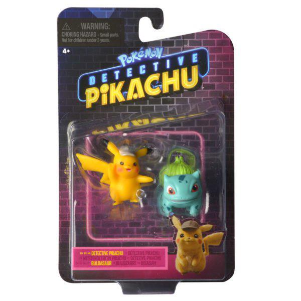 Preview: Pikachu & Bisasam - Battle Mini Figures - Pokémon: Meisterdetektiv Pikachu