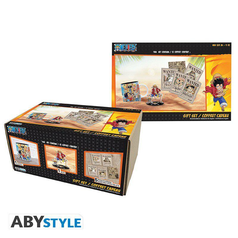 Preview: "Ruffy" - Geschenk-Set - One Piece - 320 ml Tasse + Acrylaufsteller + Postkarten - AbyStyle
