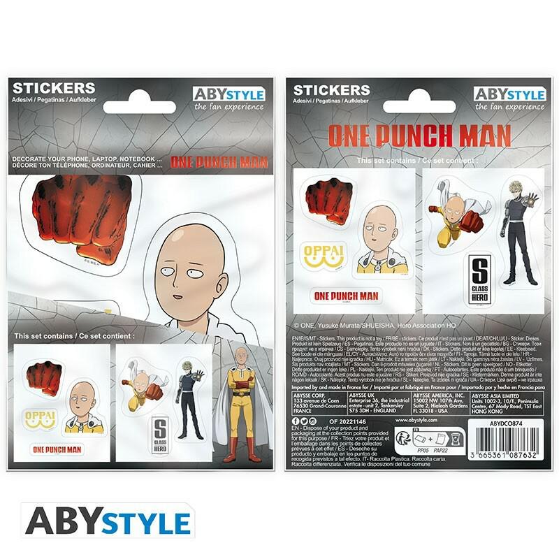 Preview: One Punch Man - Mini Sticker Set - "Saitama und Icons" - ABYStyle