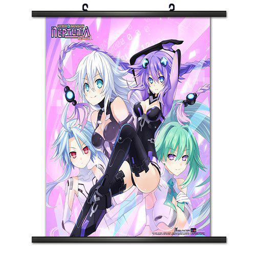 Preview: Purple Heart, Black Heart, White Heart & Green Heart - Wallscroll - Hyperdimension Neptunia - 27496