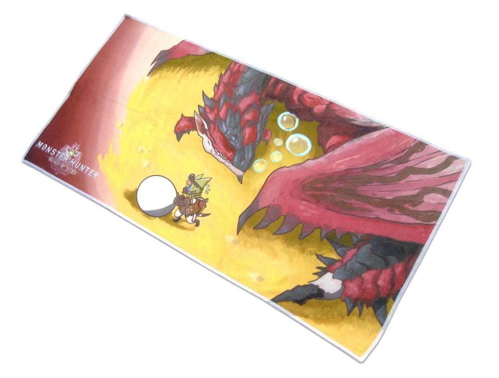 Preview: Rathalos & Palico Egg Quest - Monster Hunter World Handtuch - Sakami (150 x 75 cm)