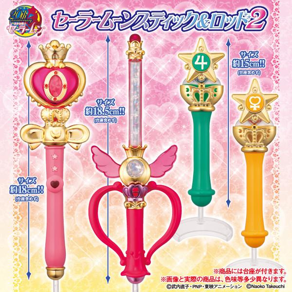 Preview: Sailor Jupiter Verwandlungsfüller - Sailor Jupiter Star Wand - Bandai Stick and Rod Set 2