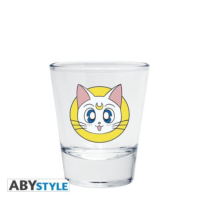 Preview: Sailor Moon Logo - Artemis - Luna - Brosch - Premium Schnapsgläser 4er Set