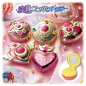 Preview: Sailor Moon - Verwandlungsbroschen Set - Taschenspiegel - Gashapon