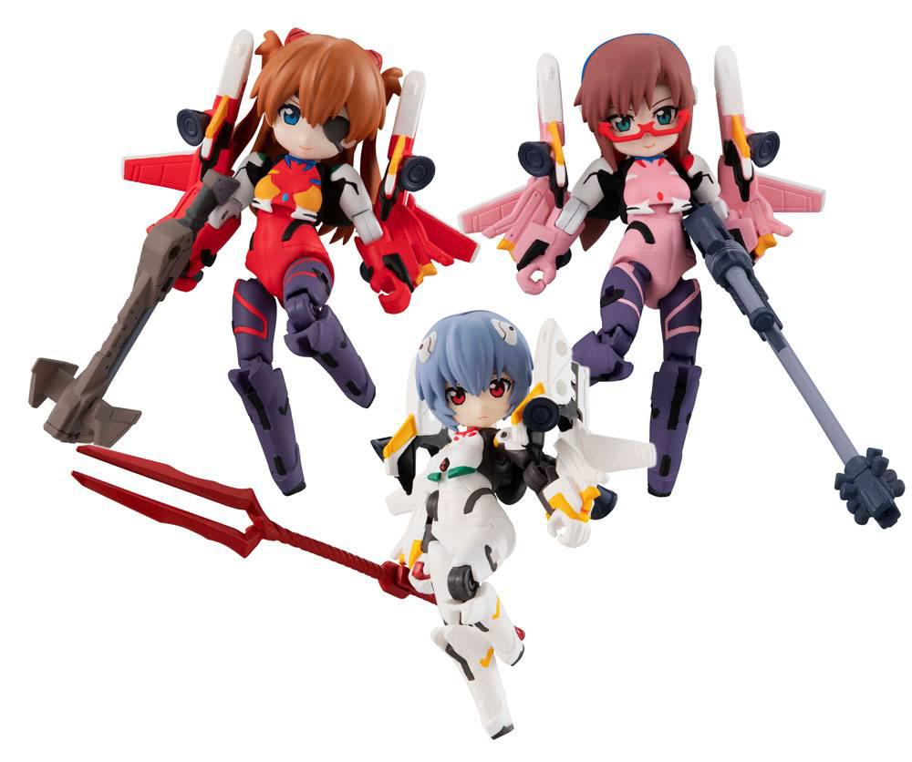 Preview: Set (3 Figuren) - Neon Genesis Evangelion Desktop Army Actionfiguren - Megahouse