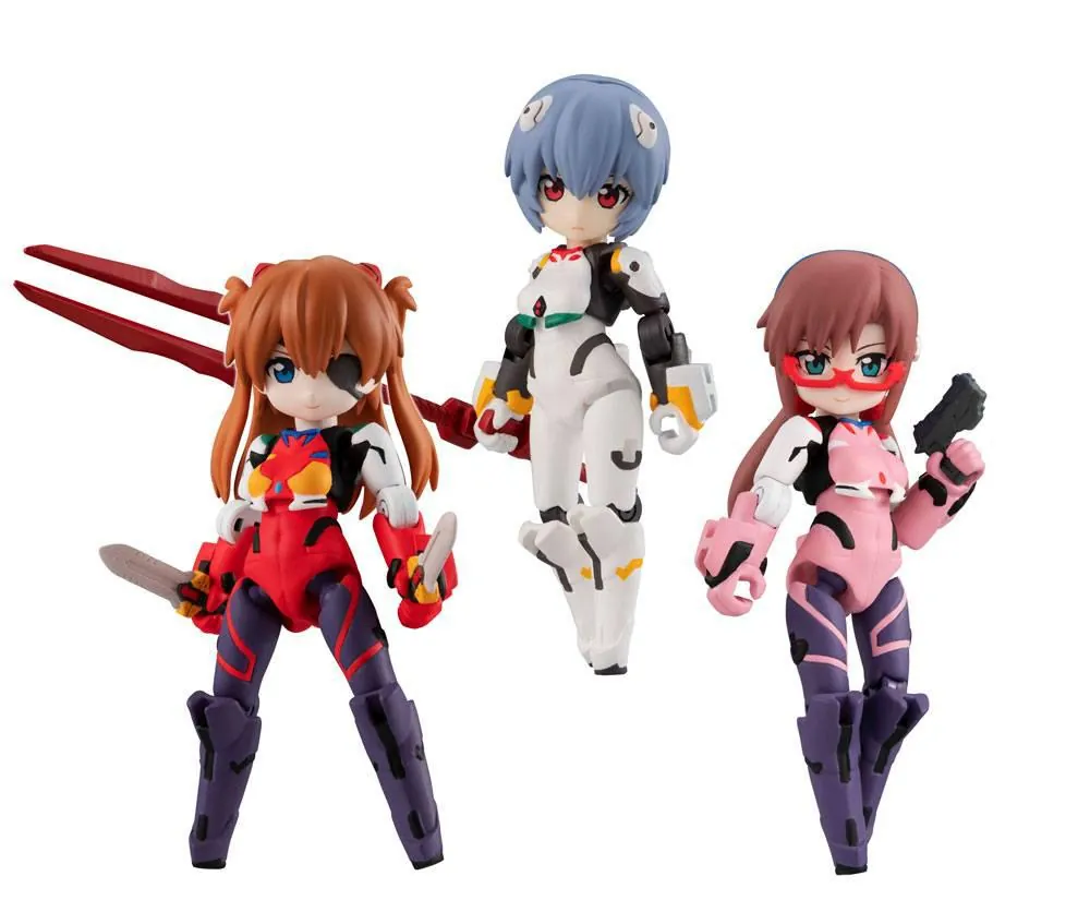 Preview: Set (3 Figuren) - Neon Genesis Evangelion Desktop Army Actionfiguren - Megahouse