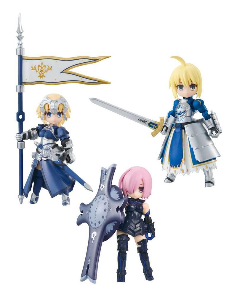 Preview: Set - Artoria Pendragon, Mash Kyrielight und Jeanne d'Arc - Desktop Army Actionfiguren - Megahouse