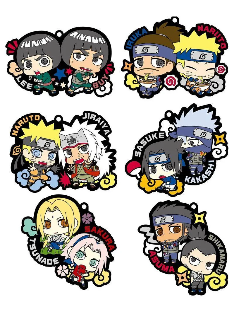 Preview: Set - Naruto Buddy Collection Gummianhänger (6 Anhänger)