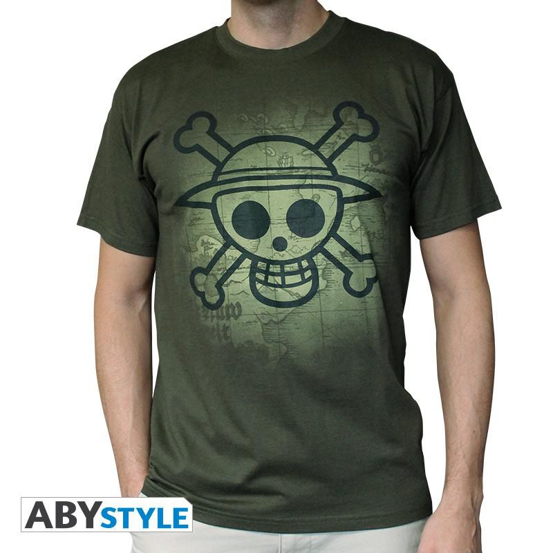 Preview: Skull mit Schatzkarte - Men T-Shirt Größe - L - One Piece - AbyStyle