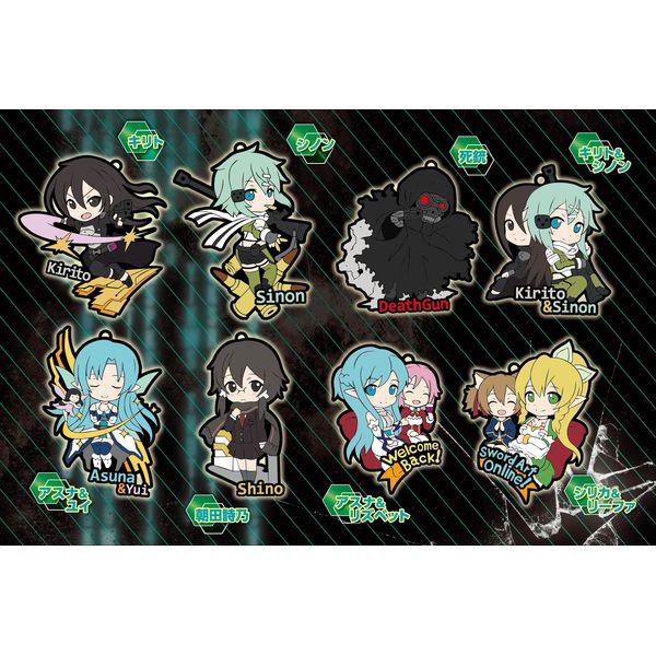 Preview: Sword Art Online II Niitengomu Gummi Anhänger - Leafa und Silica (Sword Art Online!)