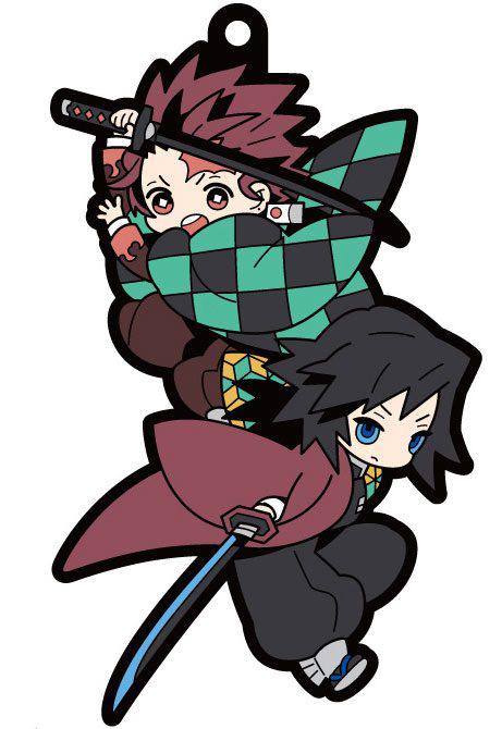 Preview: Tanjiro Kamado und Giyuu Tomioka - Kimetsu no Yaiba - Buddy Collection Gummi-Anhänger - Neuauflage