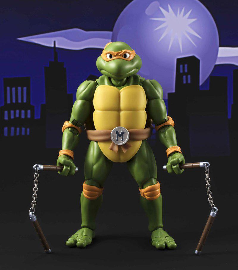 Preview: Teenage Mutant Ninja Turtles S.H. Figuarts Actionfigur Michelangelo Tamashii Web Exclusive 15 cm