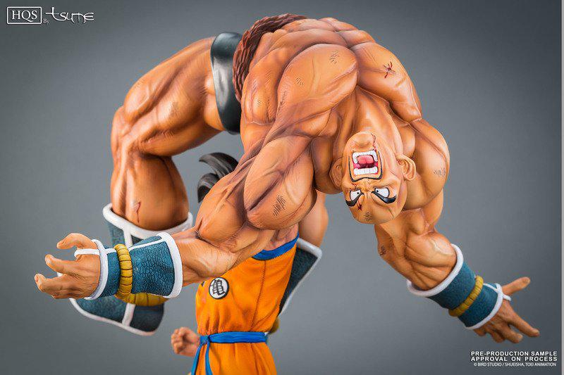 Preview: The Quiet Wrath of Son Goku (Son Goku und Nappa) - Limited HQS Statue - Set mit angepasster Enzan Vitrine