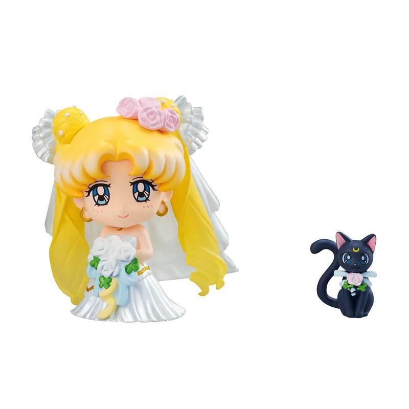 Preview: Usagi / Bunny Tsukino, Mamoru Chiba, Luna und Artemis - 4er Set - Sailor Moon Happy Wedding - Petit Chara