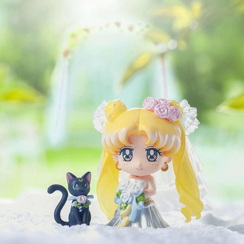 Preview: Usagi / Bunny Tsukino, Mamoru Chiba, Luna und Artemis - 4er Set - Sailor Moon Happy Wedding - Petit Chara