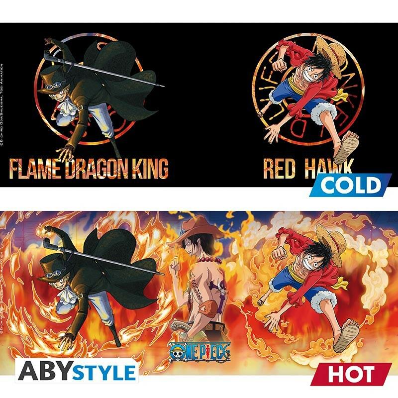 Preview: Monkey D. Ruffy & Sabo - One Piece - Heatchange Tasse - Thermo Tasse - Zaubertasse - AbyStyle