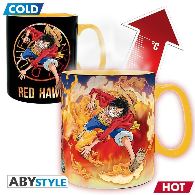 Preview: Monkey D. Ruffy & Sabo - One Piece - Heatchange Tasse - Thermo Tasse - Zaubertasse - AbyStyle