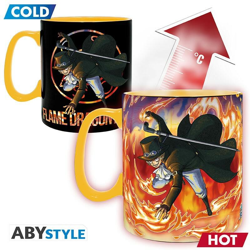 Preview: Monkey D. Ruffy & Sabo - One Piece - Heatchange Tasse - Thermo Tasse - Zaubertasse - AbyStyle