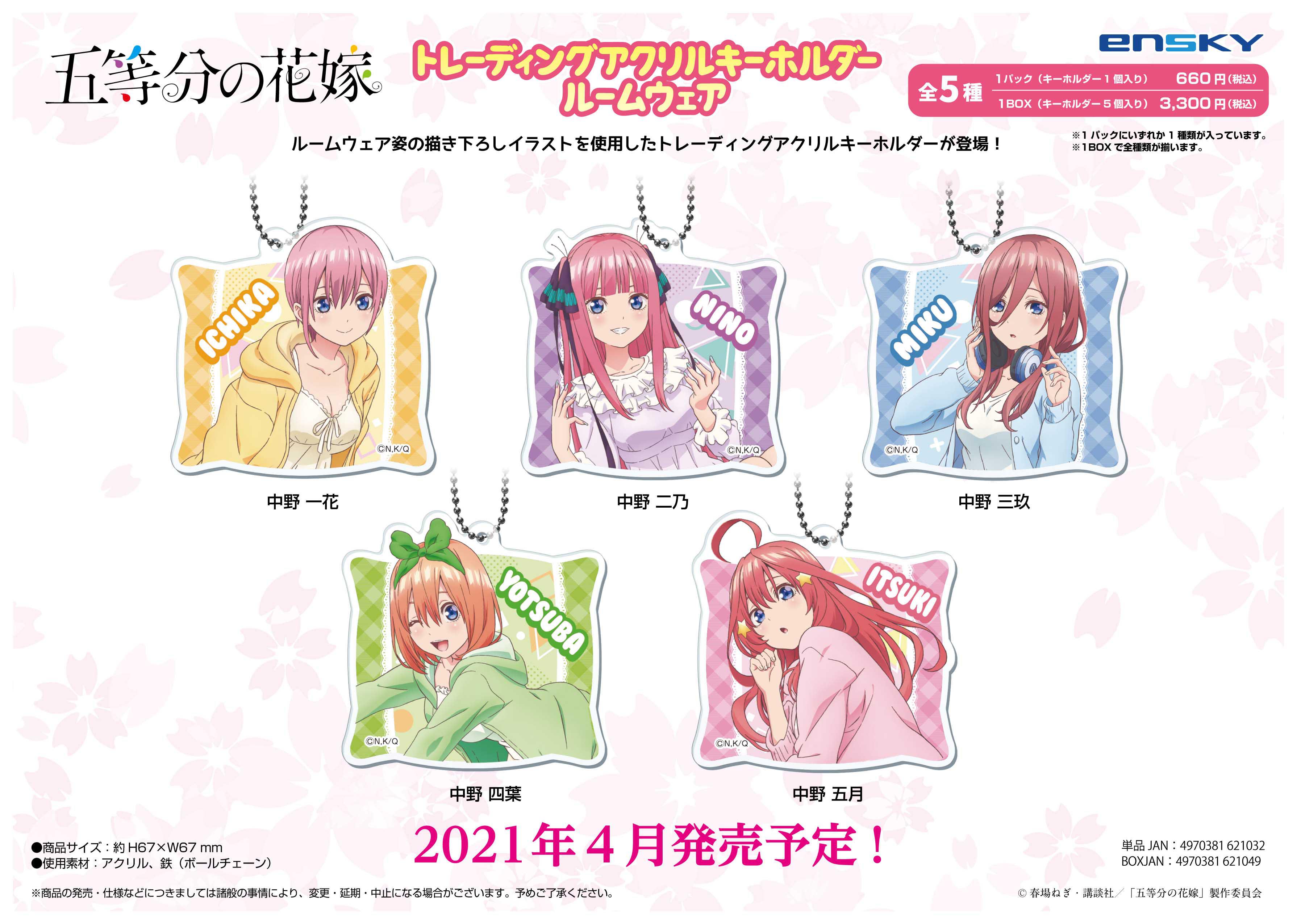 Preview: Lucky Box -The Quintessential Quintuplets (Room Wear) - Acryl-Anhänger - Ensky