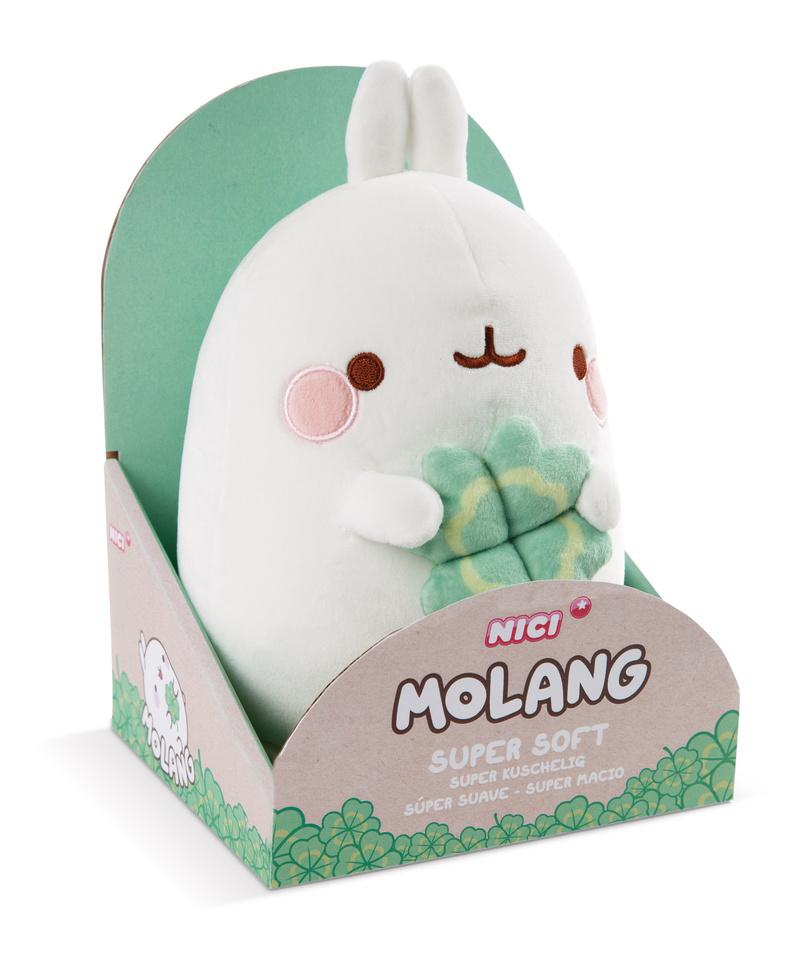 Preview: Molang - Molang mit Kleeblatt in Geschenkverpackung - 16 cm Plüsch